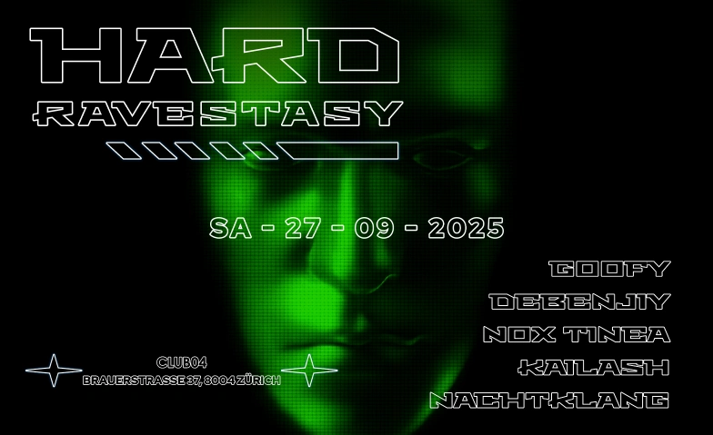 RAVESTASY - @ CLUB04, ZÜRICH CLUB04, Brauerstrasse 37, 8004 Zürich Tickets