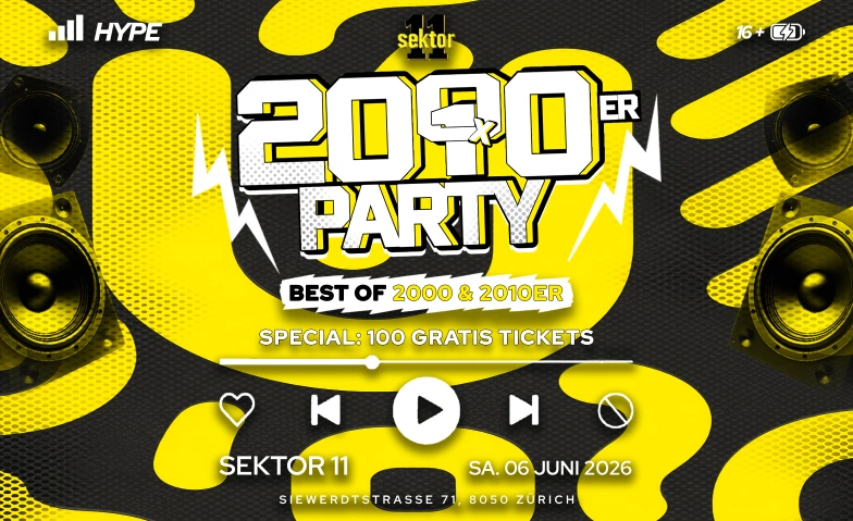 2000 x 2010ER PARTY  SEKTOR11, Z&Uuml;RICH Sektor 11, Siewerdstrasse 71, 8050 Z&uuml;rich Tickets