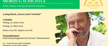 Event-Image for 'Mords G'schichtla - Krimi-Dinner Lesung mit Helmut Vorndran'