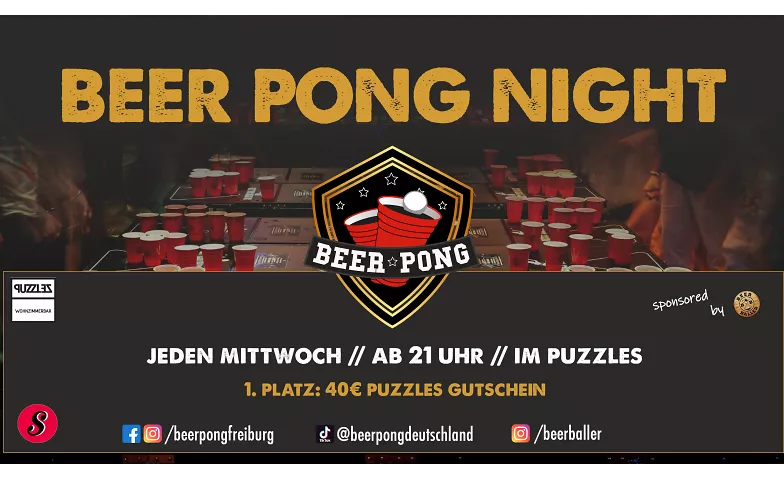 Beer Pong Night Freiburg Puzzles, Universitätsstraße 3, 79098 Freiburg im Breisgau Billets