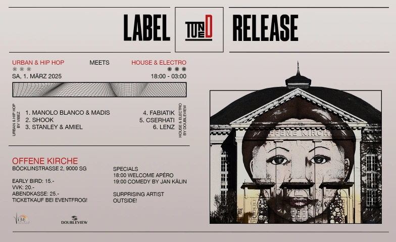 TuneD Label Release Offene Kirche, Böcklinstrasse 2, 9000 St. Gallen Tickets