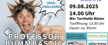 Event-Image for 'PROFESSOR BUMMBASTIC mit seiner Show "Knallegra" in Bözen'