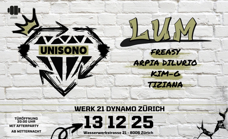 Unisono Dynamo, Werk 21, Wasserwerkstrasse 21, 8006 Zürich Tickets