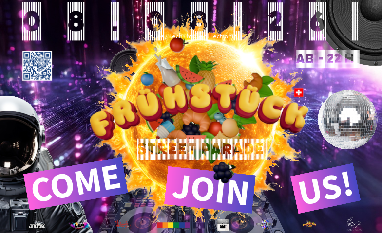 Fr&uuml;hst&uuml;ck Am Abend Street Parade Edition Kraftwerk Selnau, Z&uuml;rich Tickets