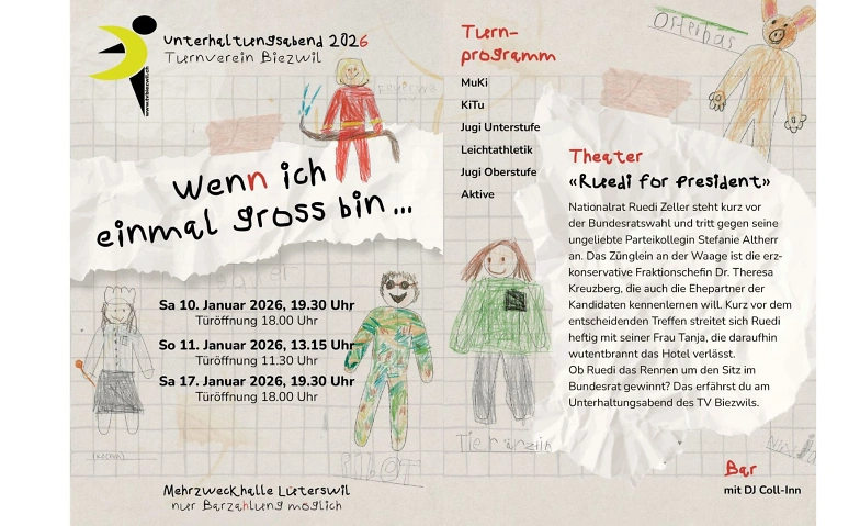 Unterhaltungsabend 2026 Turnverein Biezwil Tickets