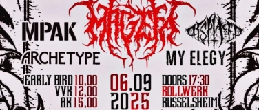 Event-Image for 'Mosh'N'Roll mit MAGEFA & Dysplaced ,My Elegy,Archetype,MPAK'
