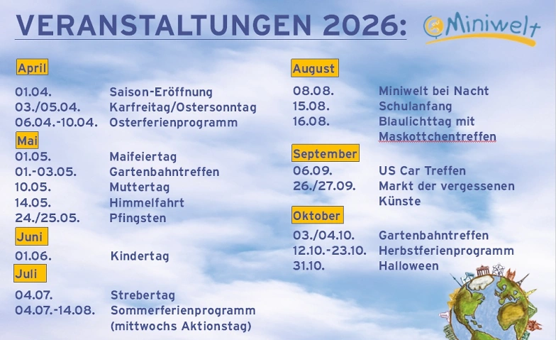 Event-Image for 'Saison vom 01.04.2026 - 01.11.2026'