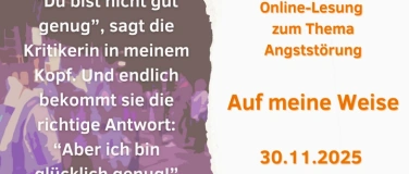 Event-Image for 'Online-Lesung "Auf meine Weise"'
