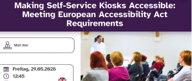 Event-Image for 'Self-Service Kiosks: Accessible Design per EU Accessibility'