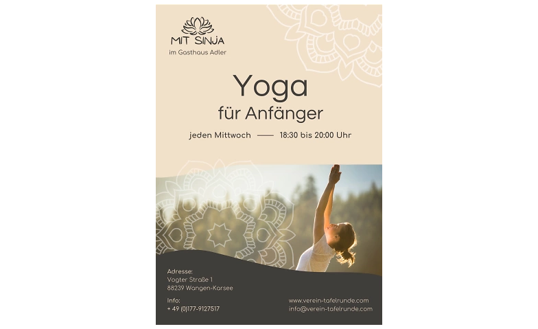 Yoga f&uuml;r Anf&auml;nger mit Sinja ${singleEventLocation} Tickets