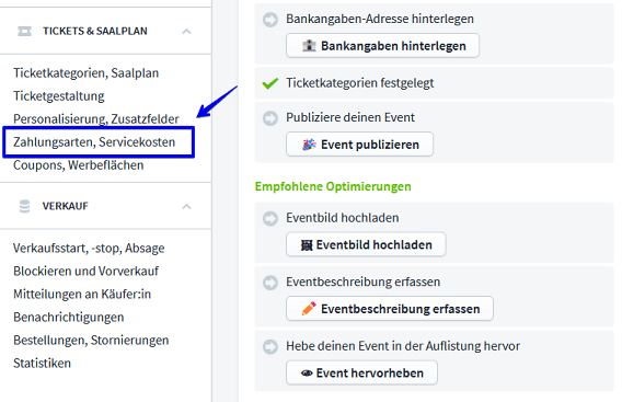 Zahlungsarten VA DE I