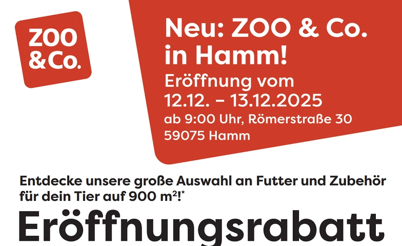 Event-Image for 'Neueröffnung ZOO & Co. Hamm - Für dein Leben mit Tier'